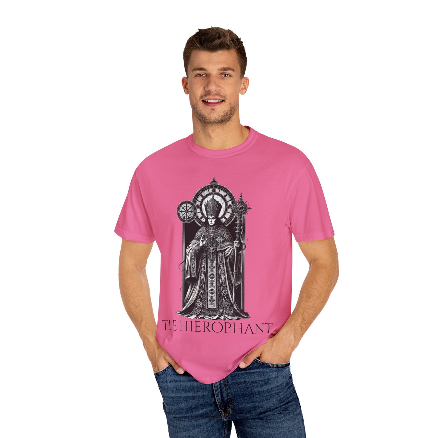 The Hierophant Garment-Dyed T-Shirt - Unisex Tarot Design