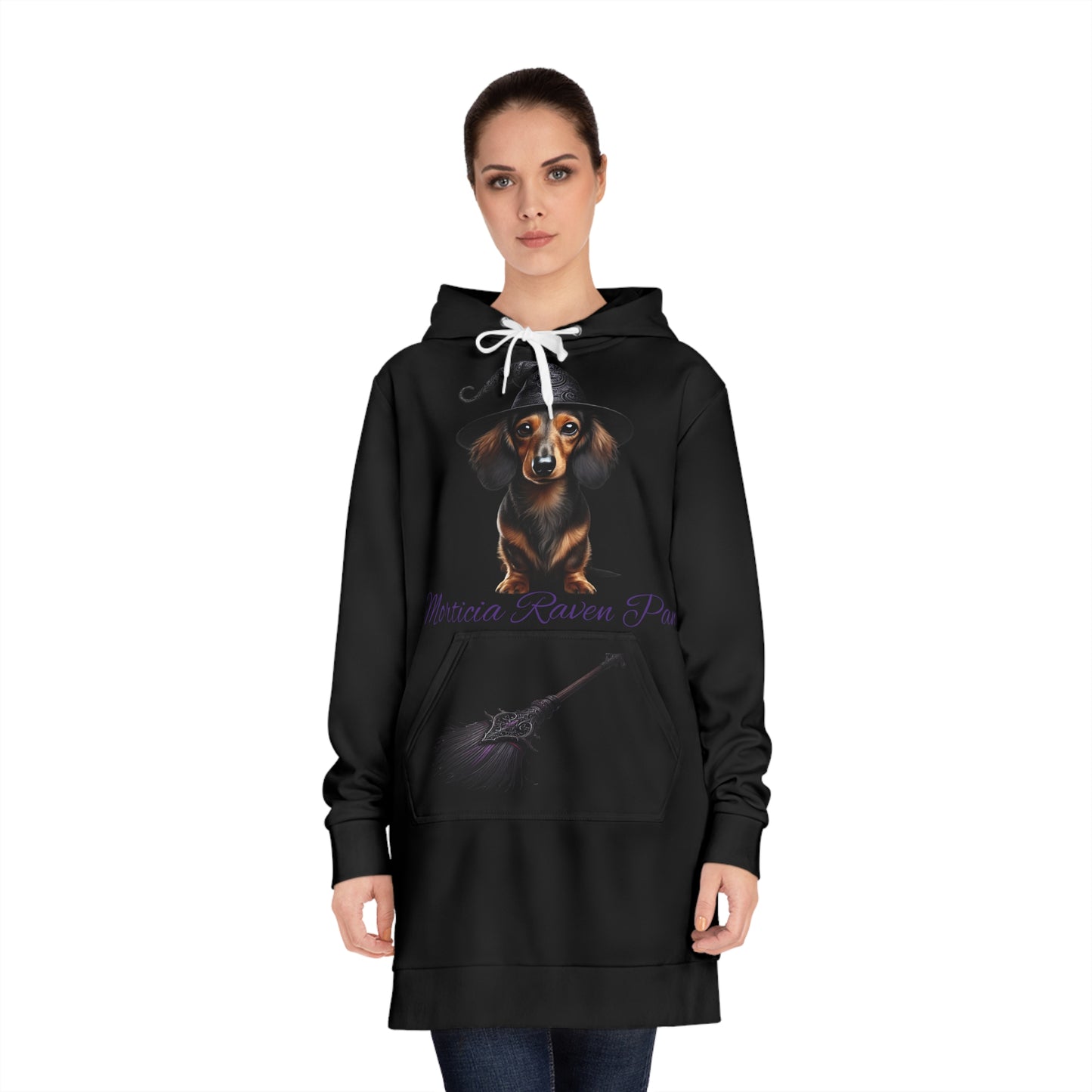Morticia Raven Paws Hoodie Dress - Every Bark is a Spell