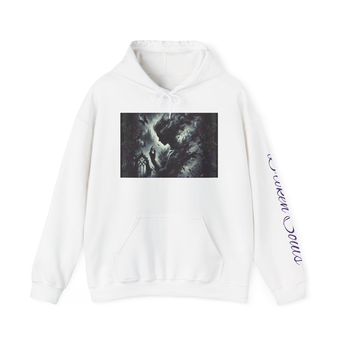 Inspirational Unisex Hooded Sweatshirt - 'Broken Souls' Design