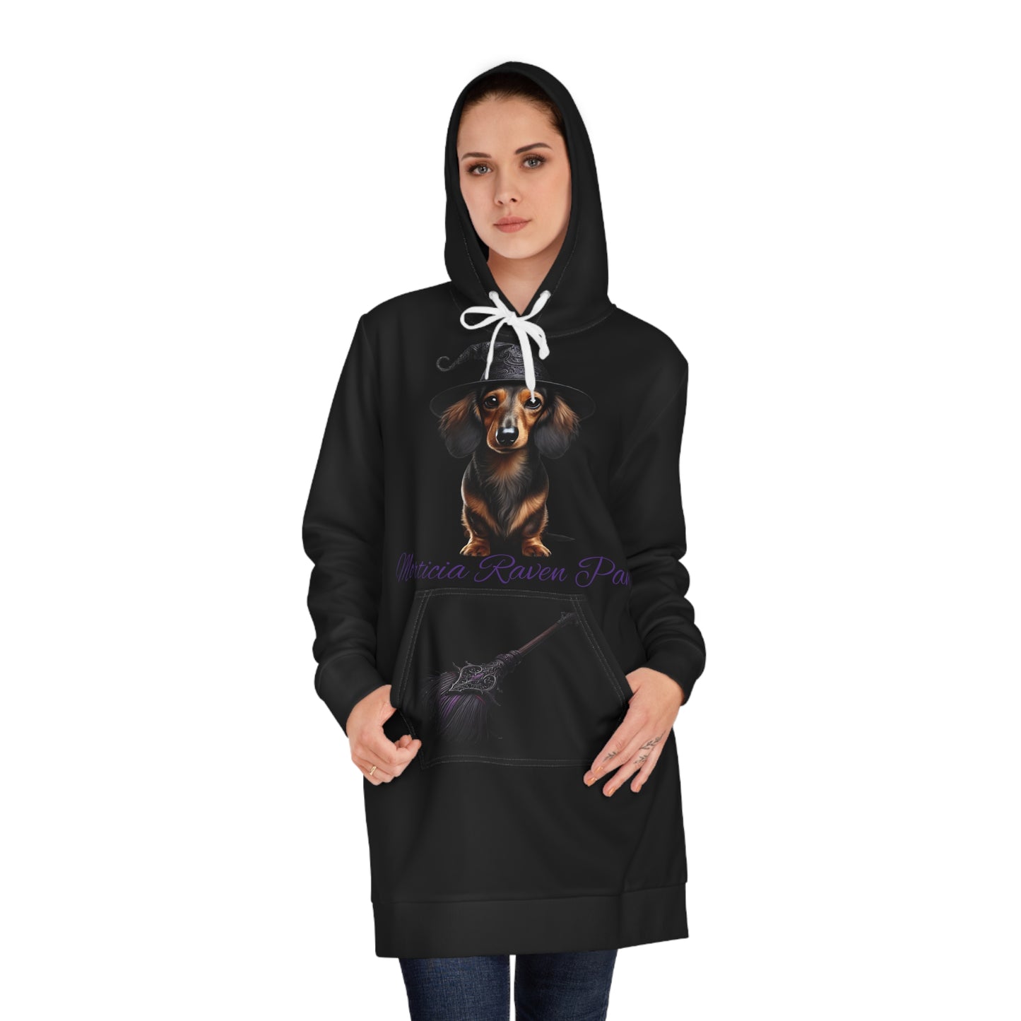 Morticia Raven Paws Hoodie Dress - Every Bark is a Spell
