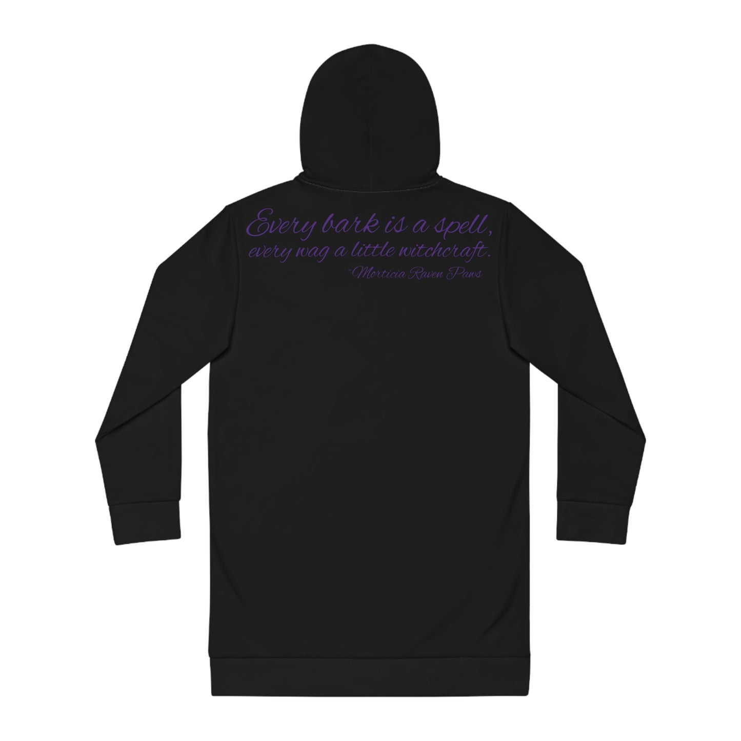 Morticia Raven Paws Hoodie Dress - Every Bark is a Spell