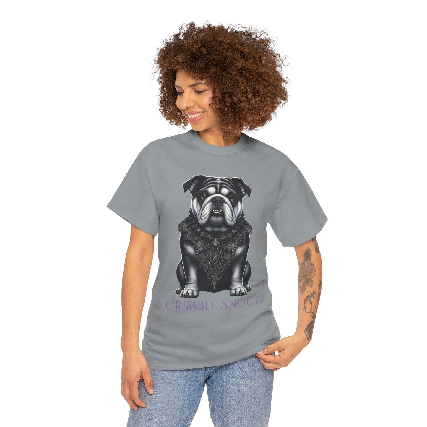 Grimble Snout Unisex Heavy Cotton Tee - Embrace the Barkness Dog Shirt