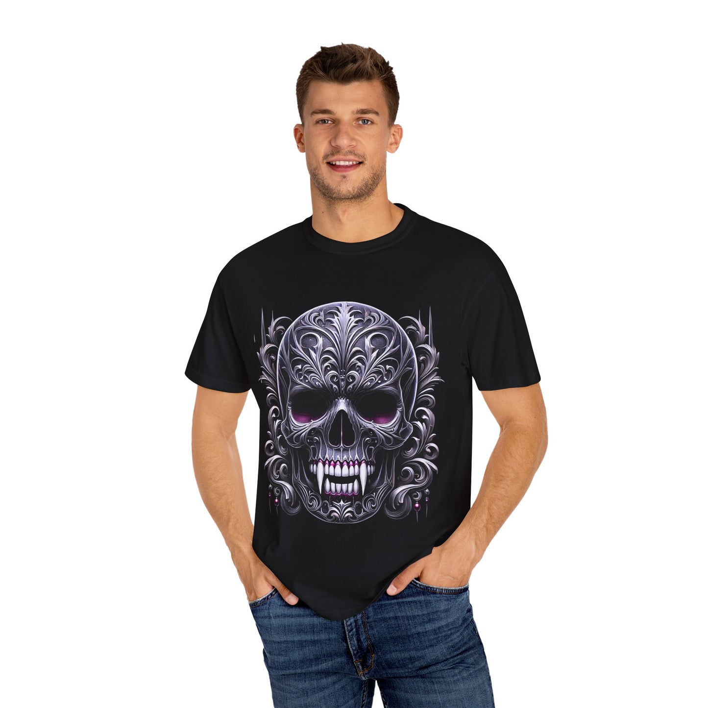 Embrace the Darkness Skull T-Shirt for Individuals Who Celebrate Unique Style