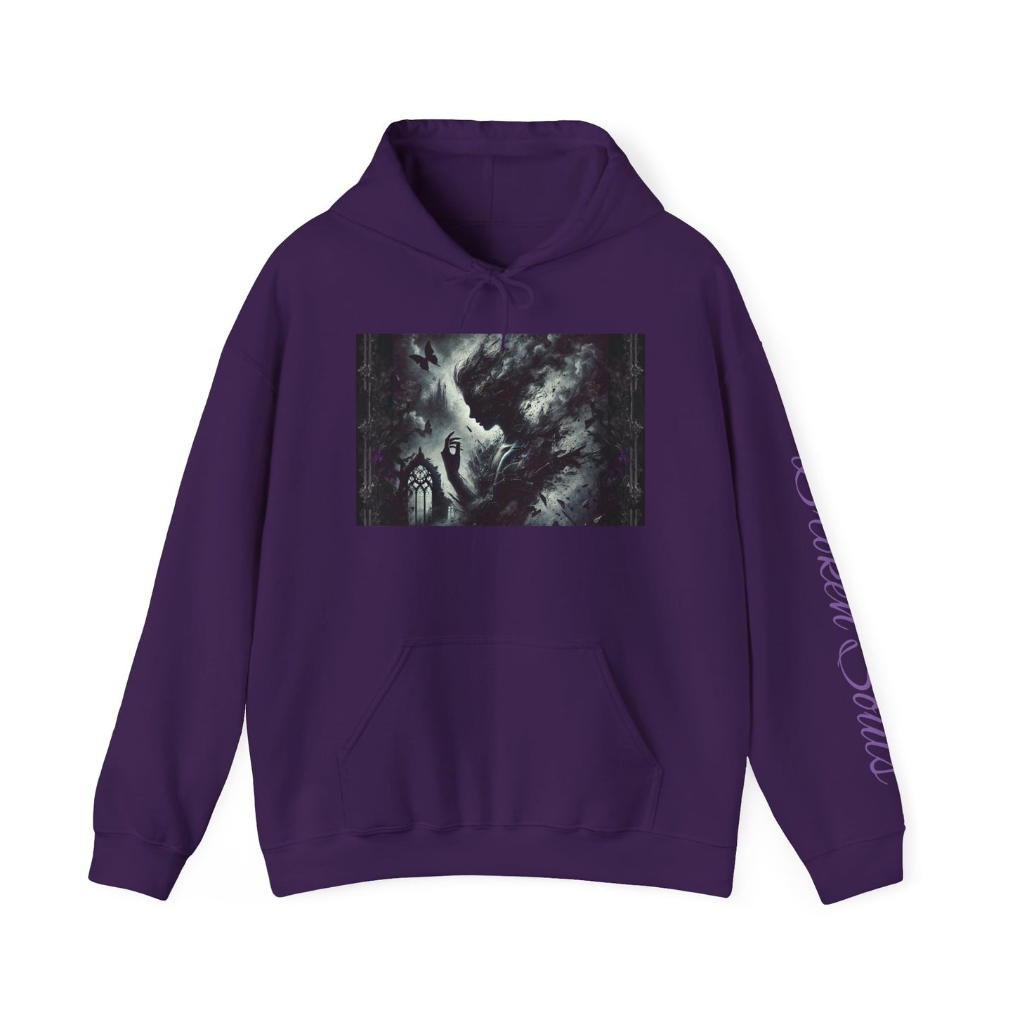 Inspirational Unisex Hooded Sweatshirt - 'Broken Souls' Design