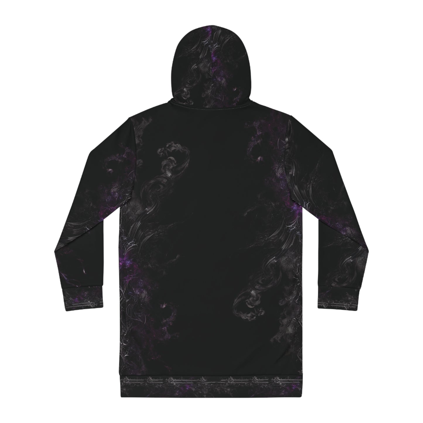 Gothic Floral Women's Hoodie Dress - Cozy Casual Style