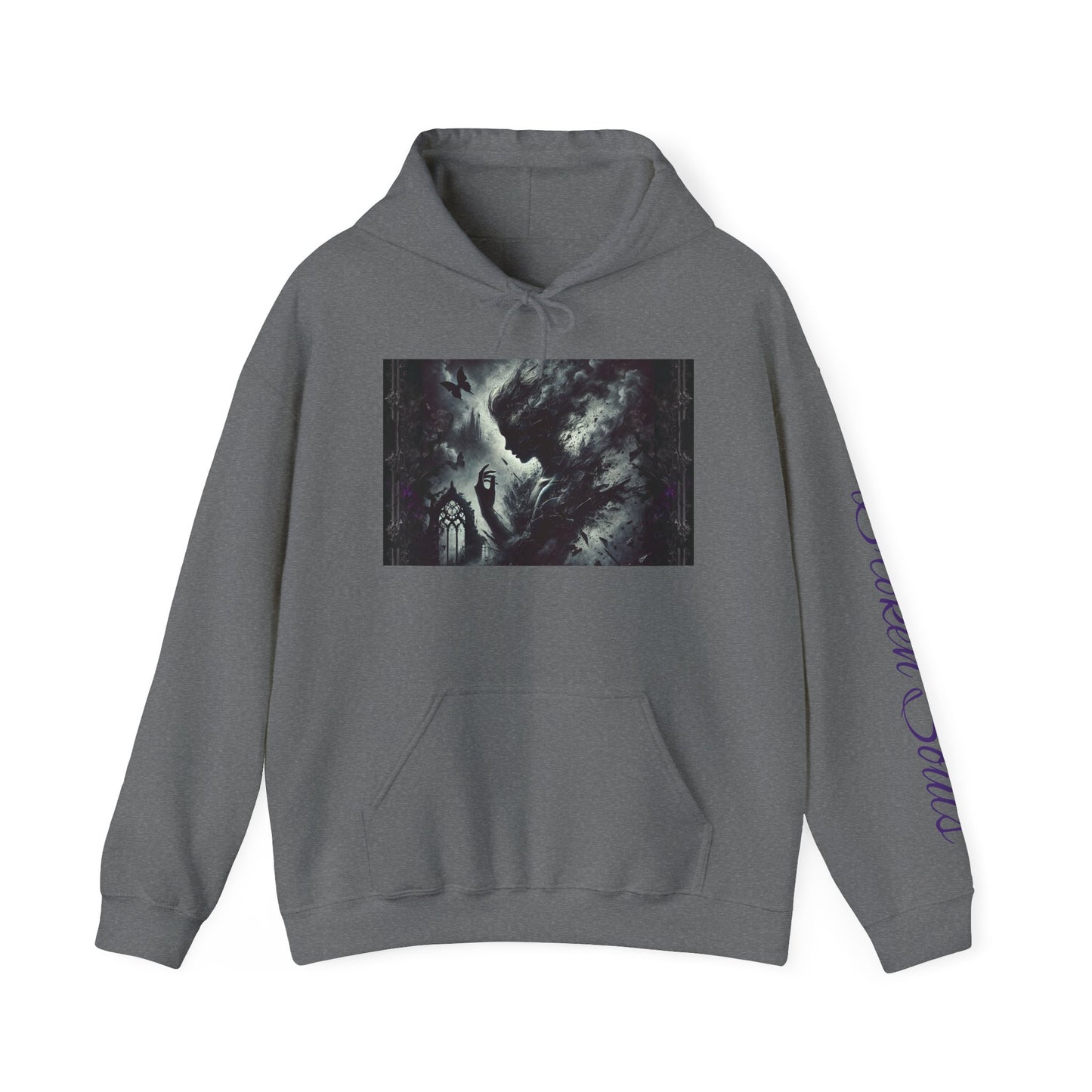 Inspirational Unisex Hooded Sweatshirt - 'Broken Souls' Design