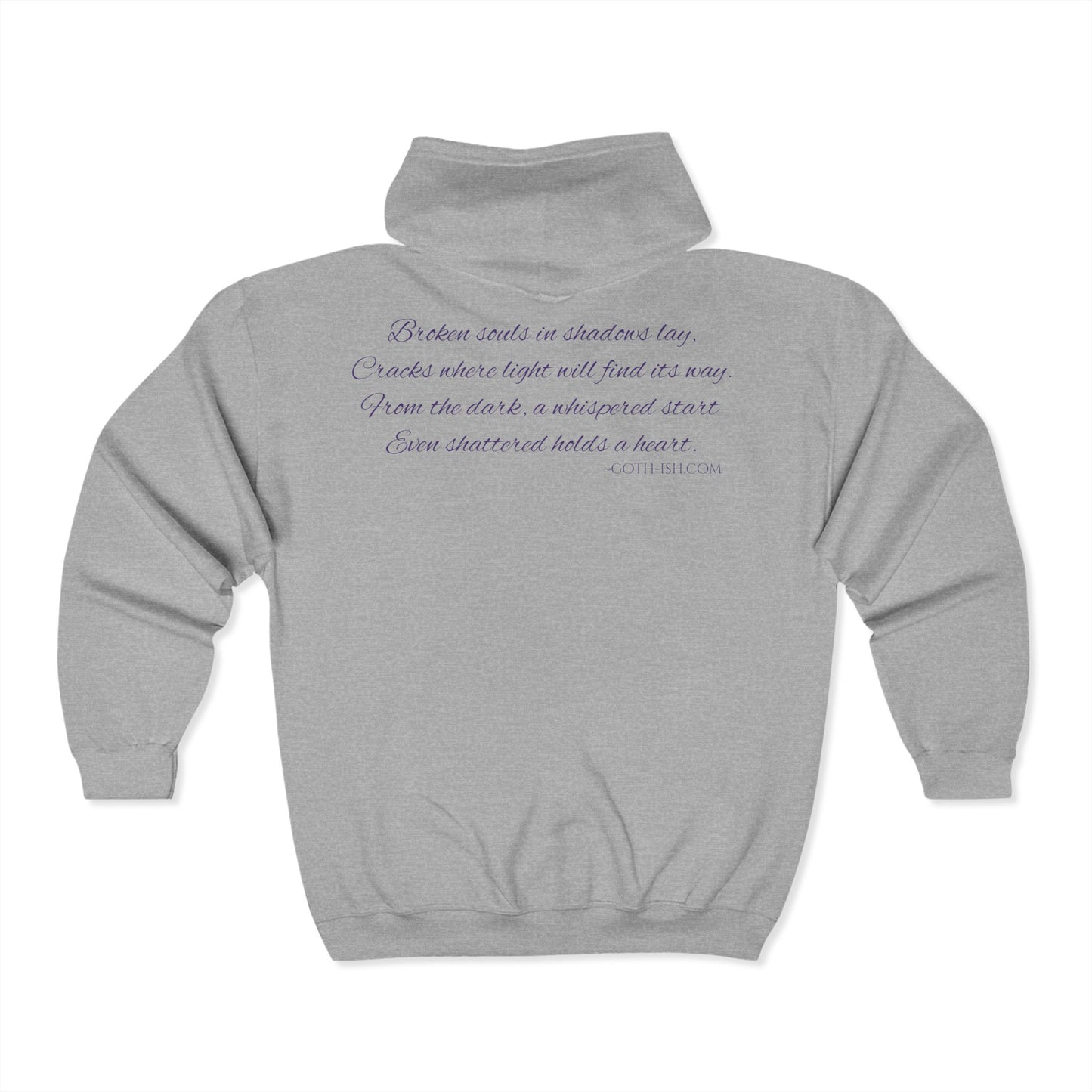 "Broken Soul" Hoodie - Unisex Heavy Blend™ with Poetic Quote