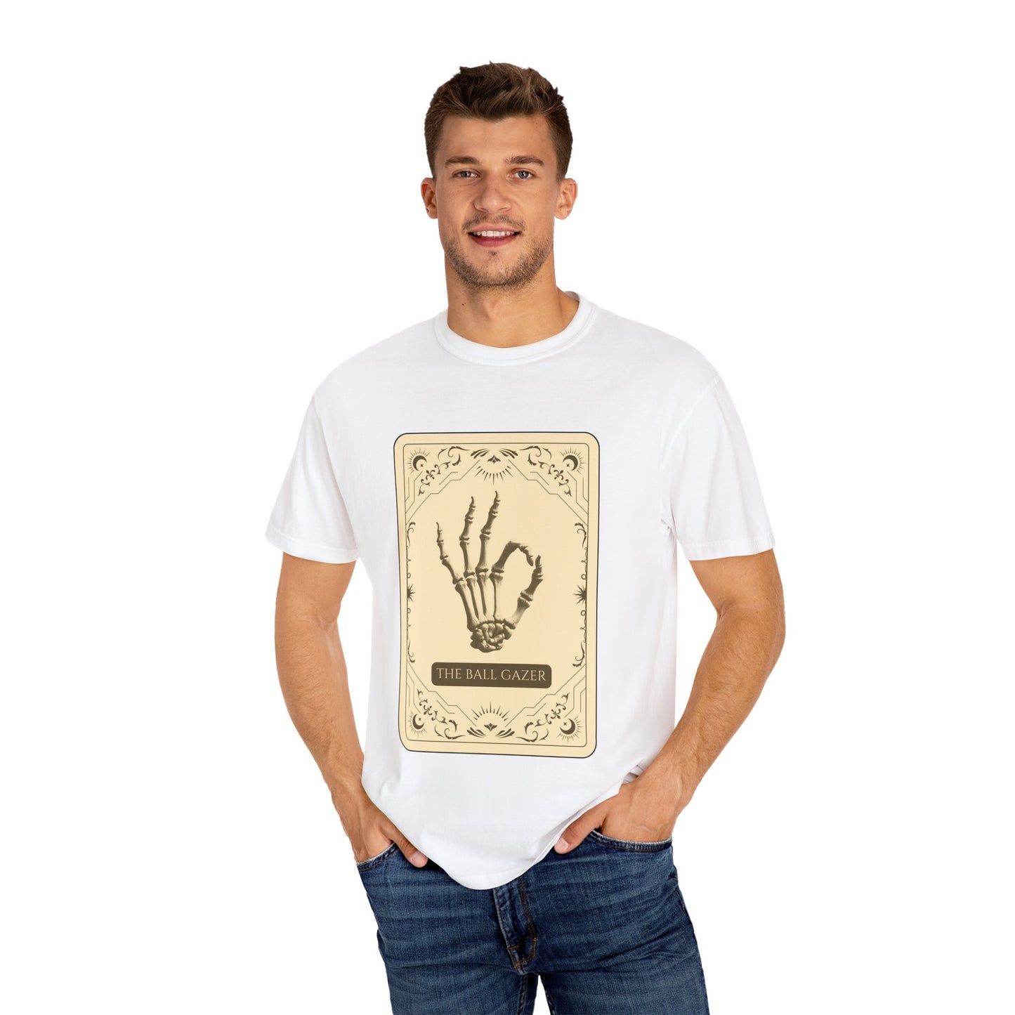 The Ball Gazer Unisex Garment-Dyed T-Shirt - See It All, Know It All, Own It All.