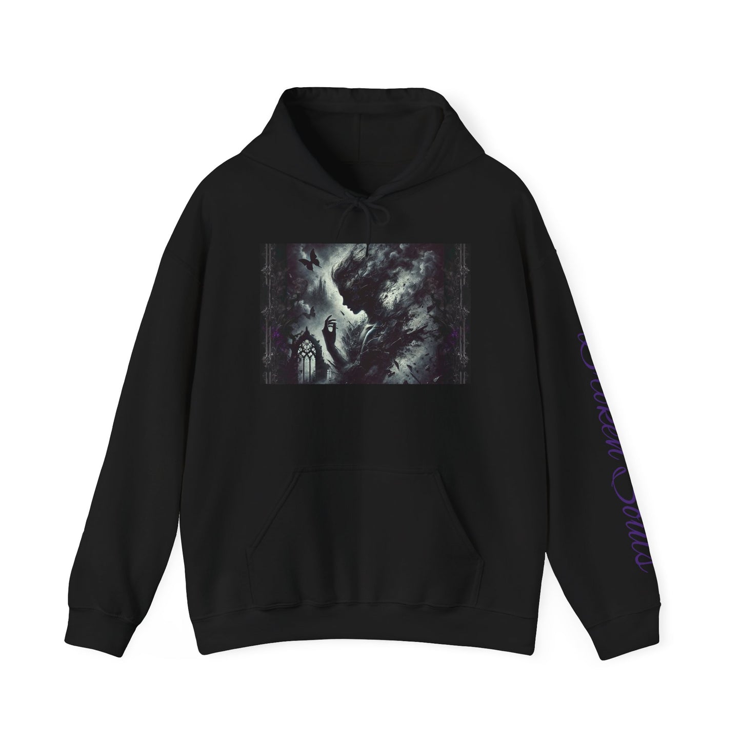 Inspirational Unisex Hooded Sweatshirt - 'Broken Souls' Design