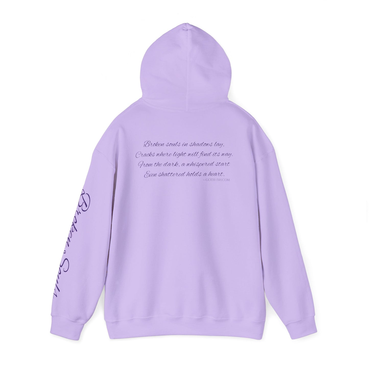 Inspirational Unisex Hooded Sweatshirt - 'Broken Souls' Design