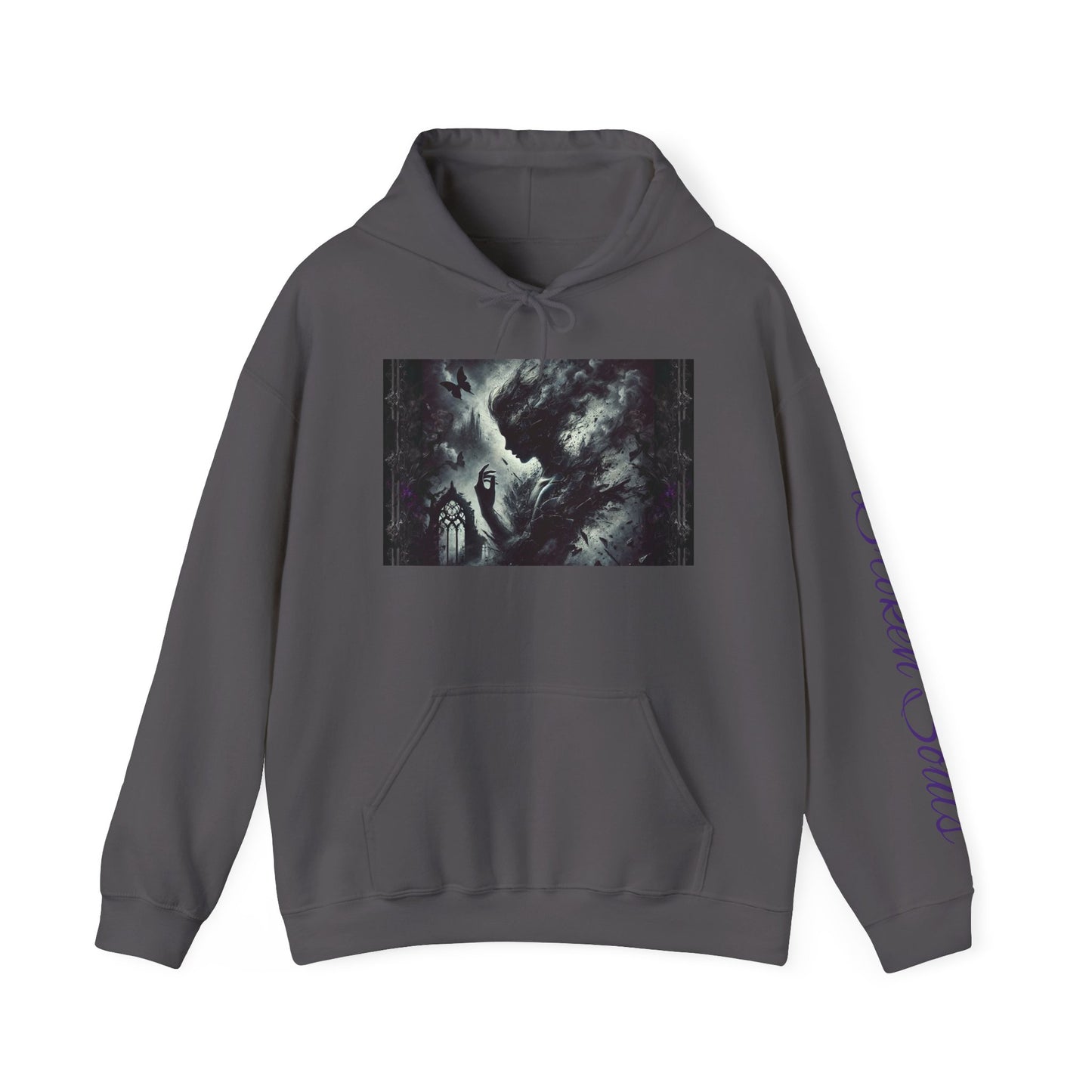 Inspirational Unisex Hooded Sweatshirt - 'Broken Souls' Design