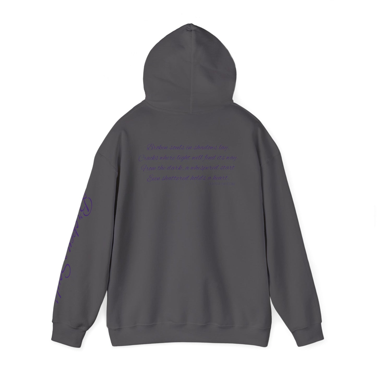 Inspirational Unisex Hooded Sweatshirt - 'Broken Souls' Design
