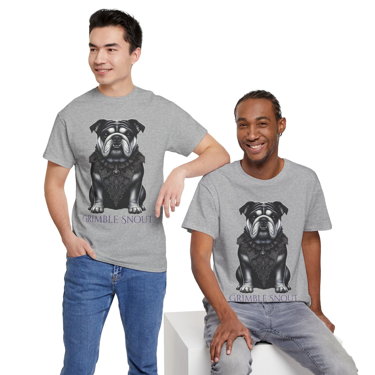 Grimble Snout Unisex Heavy Cotton Tee - Embrace the Barkness Dog Shirt