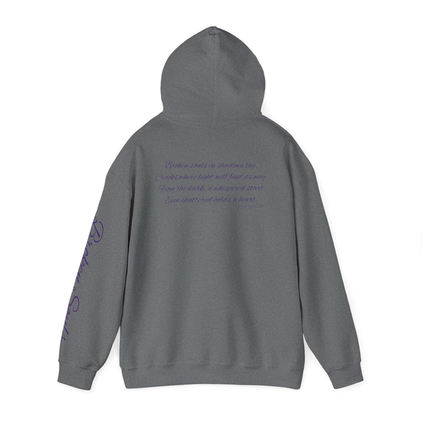 Inspirational Unisex Hooded Sweatshirt - 'Broken Souls' Design