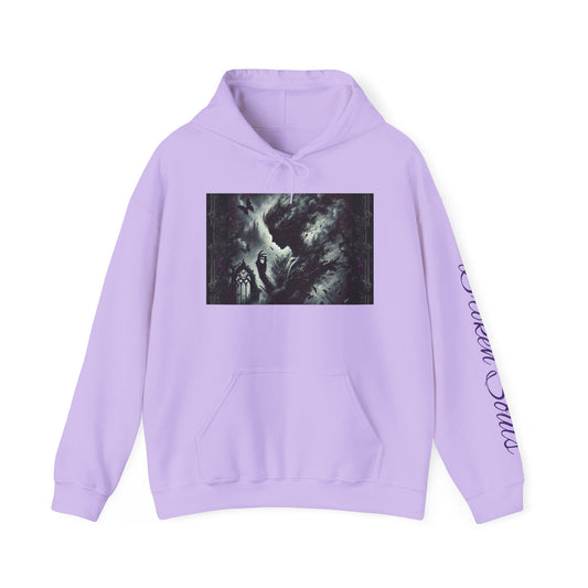 Inspirational Unisex Hooded Sweatshirt - 'Broken Souls' Design