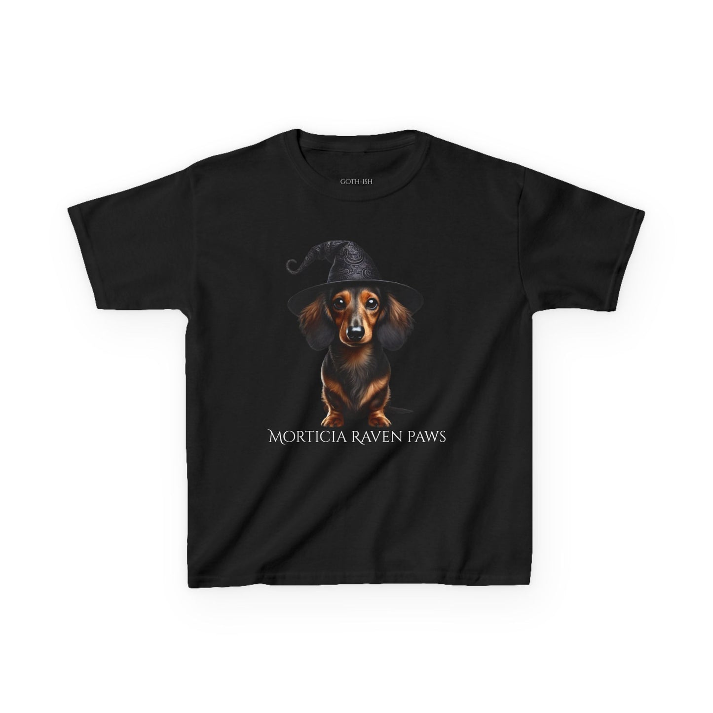 Morticia Raven Paws Tee - Every Bark is a Spell
