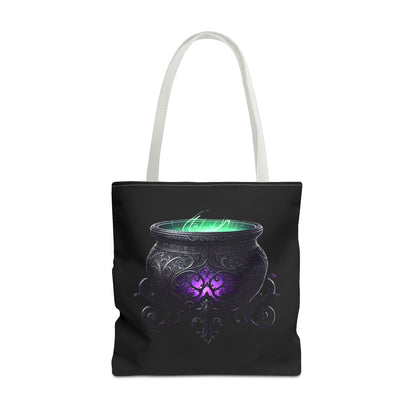 Witch Tote Bag - Witch's Cauldron & Hat Design