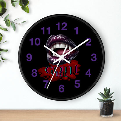 Vampire Goth Wall Clock - Gothic Decor for Halloween & Alternative Style