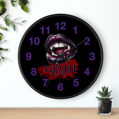 Vampire Goth Wall Clock - Gothic Decor for Halloween & Alternative Style