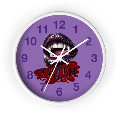 Vampire Goth Wall Clock - Gothic Decor for Halloween & Alternative Style