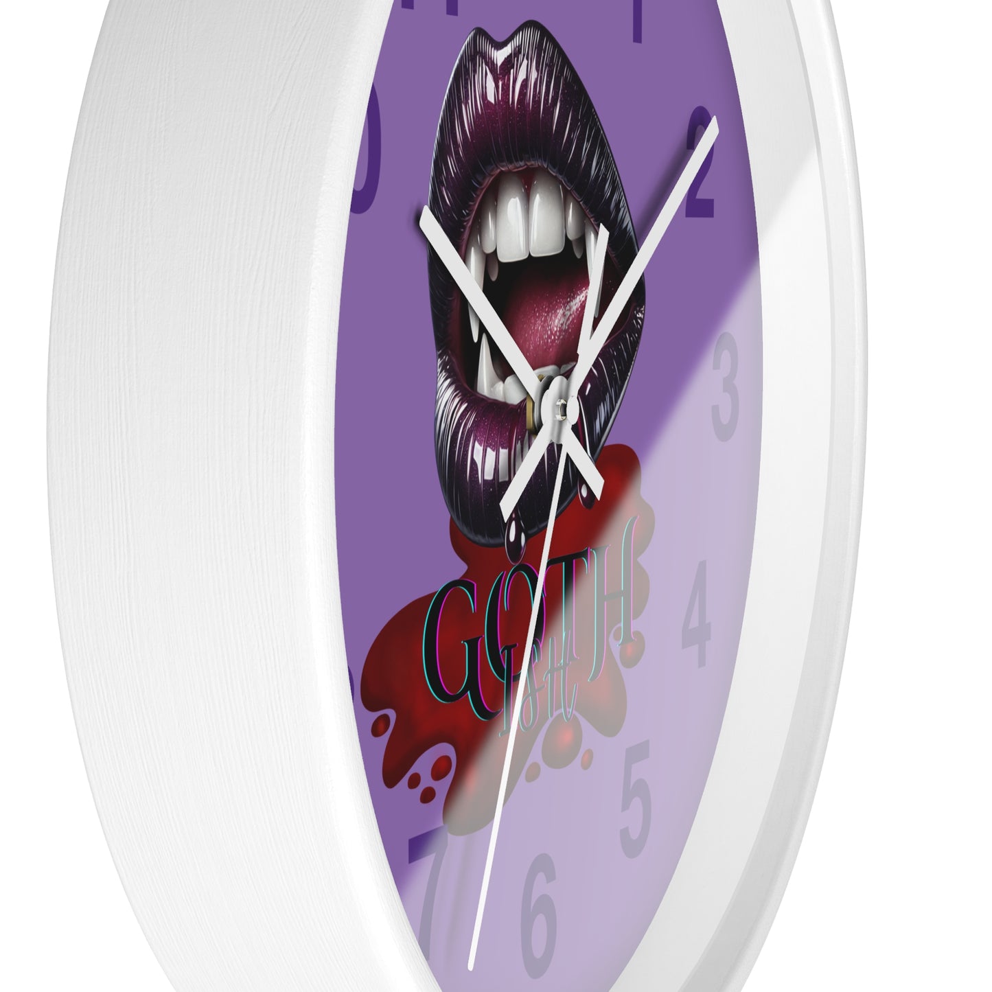 Vampire Goth Wall Clock - Gothic Decor for Halloween & Alternative Style