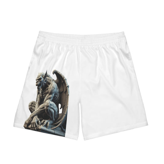 Men's Elastic Beach Shorts with Gargoyle Print | Perfect for Summer Fun & Relaxation