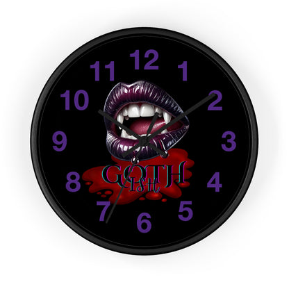 Vampire Goth Wall Clock - Gothic Decor for Halloween & Alternative Style