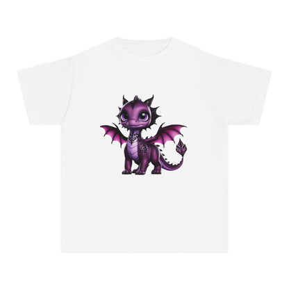 Youth Dragon Graphic Tee - Cute Purple Dragon Design