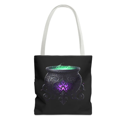 Witch Tote Bag - Witch's Cauldron & Hat Design