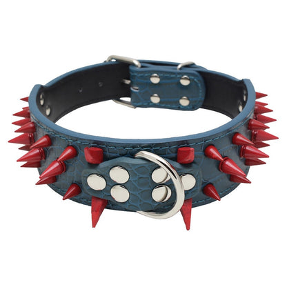 Red Spike Collars