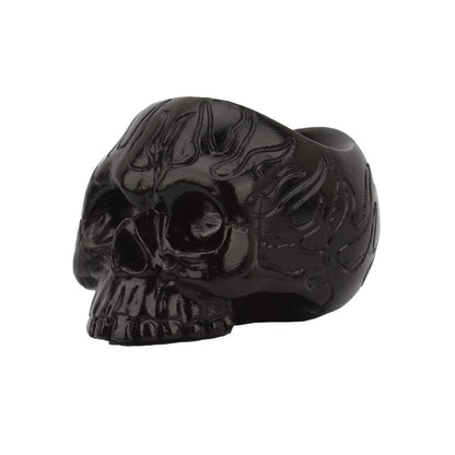 Black Skull Candle Holder