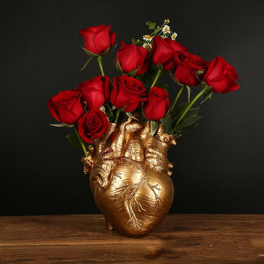 Golden Heart Vase