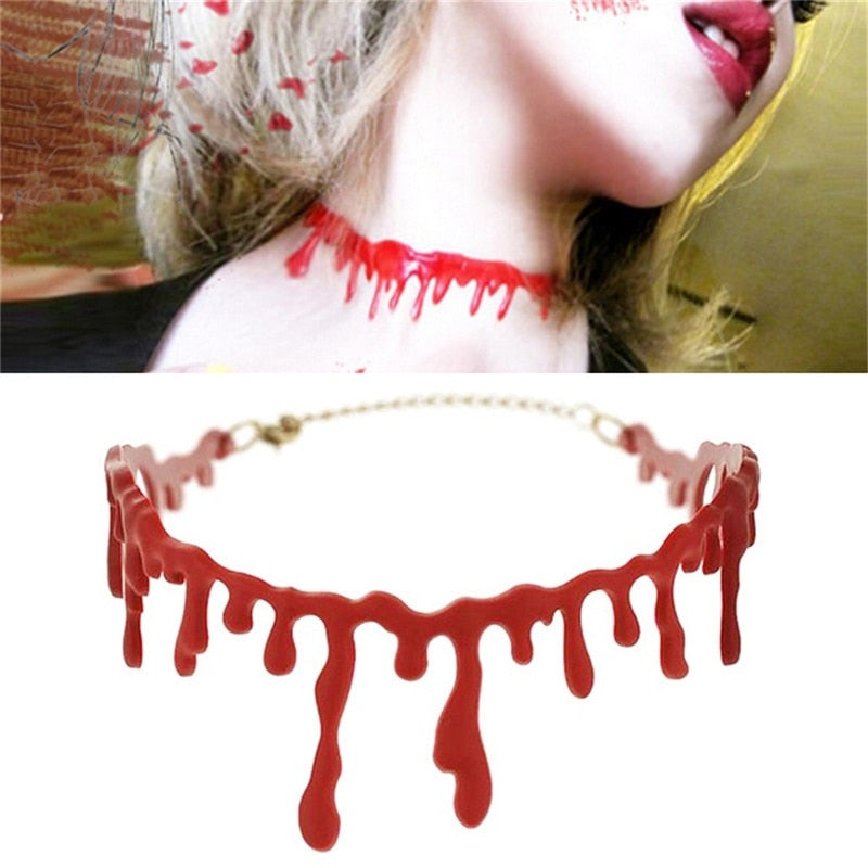 Blood Drip Choker Necklace